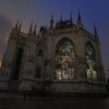 01-7 Duomo Milano, abside gotica con finestrone con ‘raza’ Visconti 2