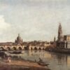 Bernardo Bellotto – View of Dresden from the Right Bank of the Elbe with the Augustus Bridge