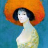 Leonor Fini, Autoritratto, Dama dal cappello rosso (1968; olio su tela, 84 x 61 cm; Trieste, Museo Civico Revoltella)